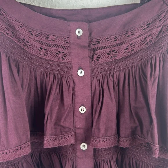 Perfect FREE PEOPLE Sunny Days Ahead Ruffle Crop Top small - Picture 5 of 8